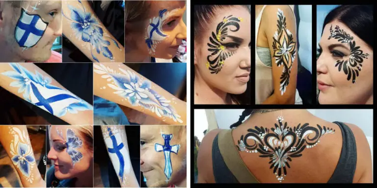 quick body and face painting for events | Artist Riina Laine