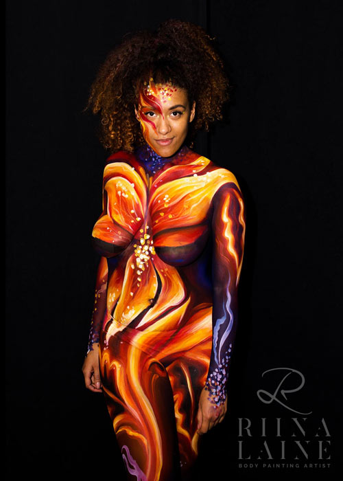 Empowering body painting - Body painting artist Riina Laine